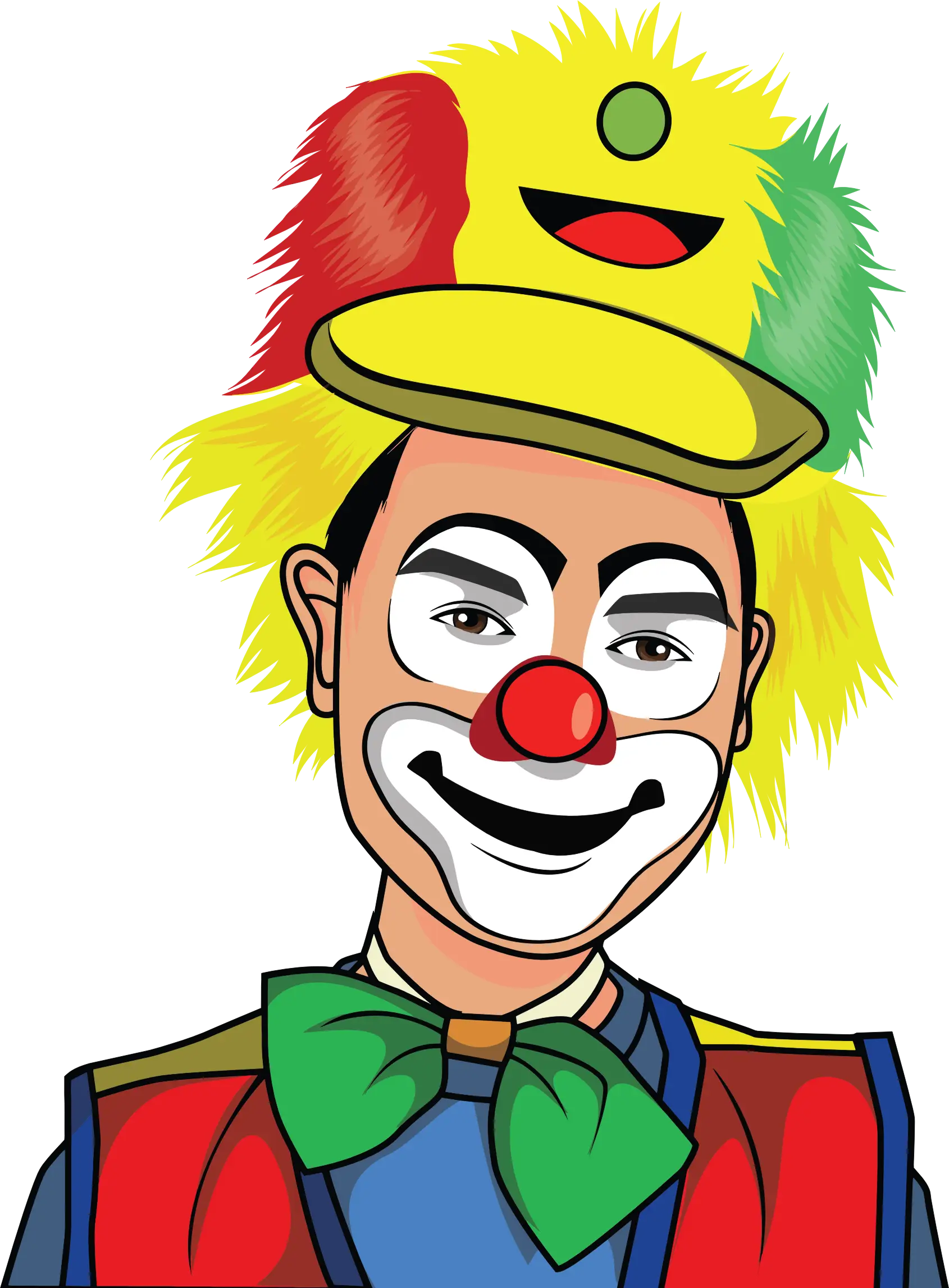 Colorful Clown Cartoon Illustration