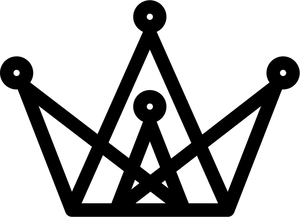 Simple Black Crown Icon