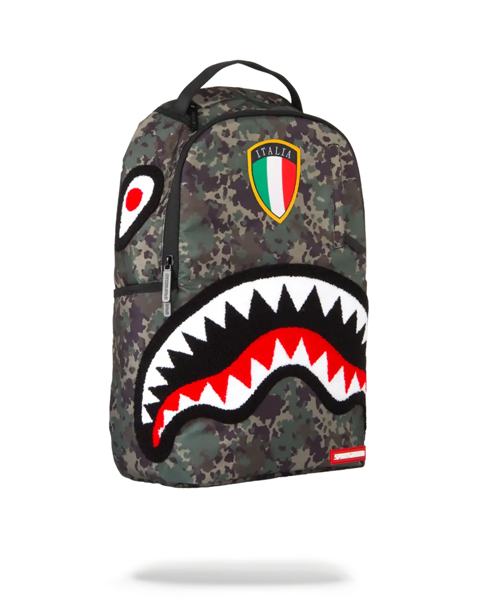 Cool Shark Backpack with Italy Patch