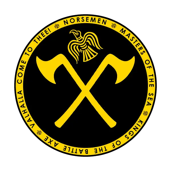 Viking Emblem with Crossed Axes