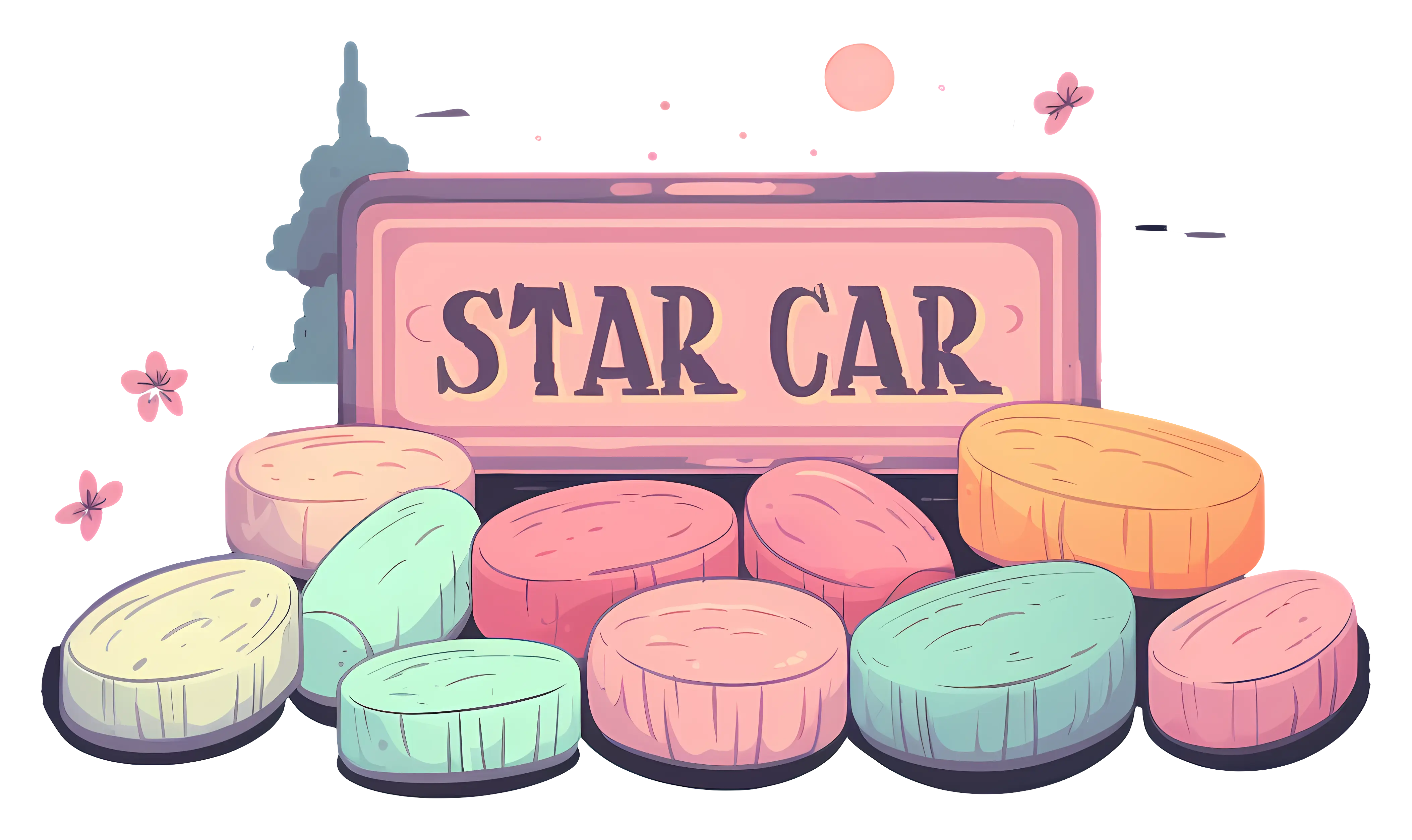 Assorted Colorful Soap Bars with Pastel Shades