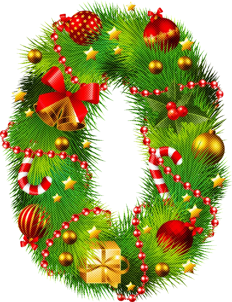 Decorated Christmas Wreath with Ornaments