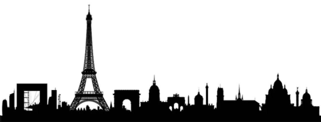 Paris Skyline Silhouette Illustration