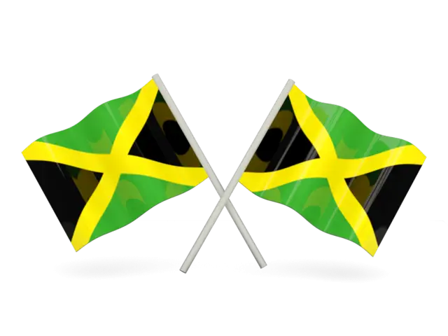 Crossed Jamaican Flags