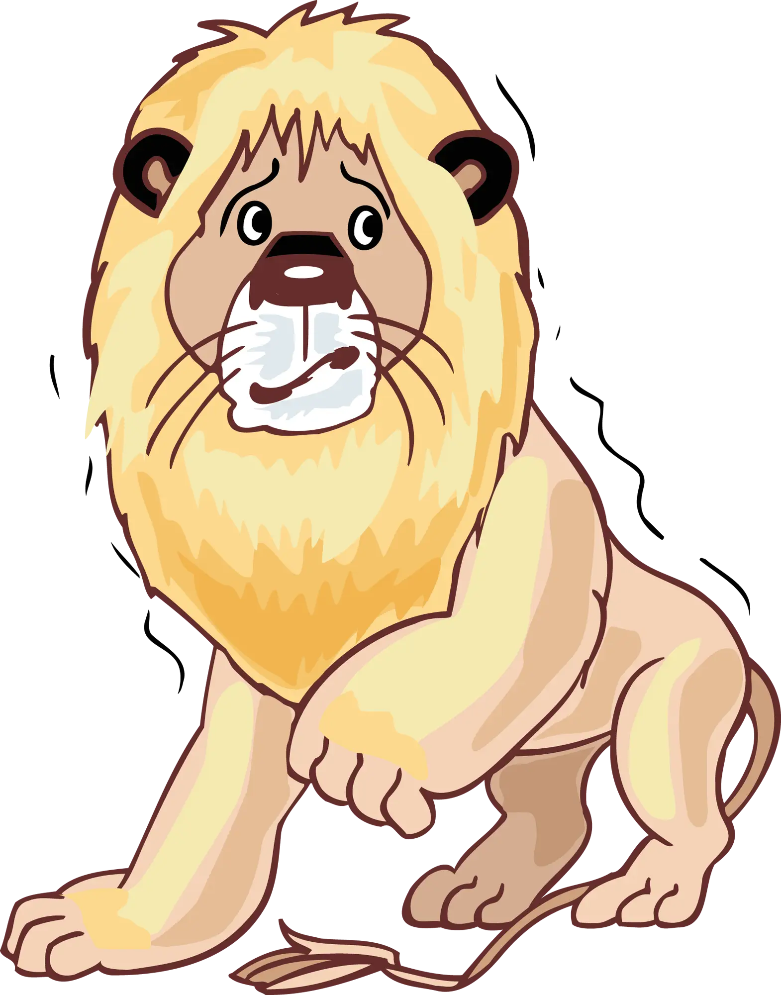 Cute Cartoon Lion Illustration