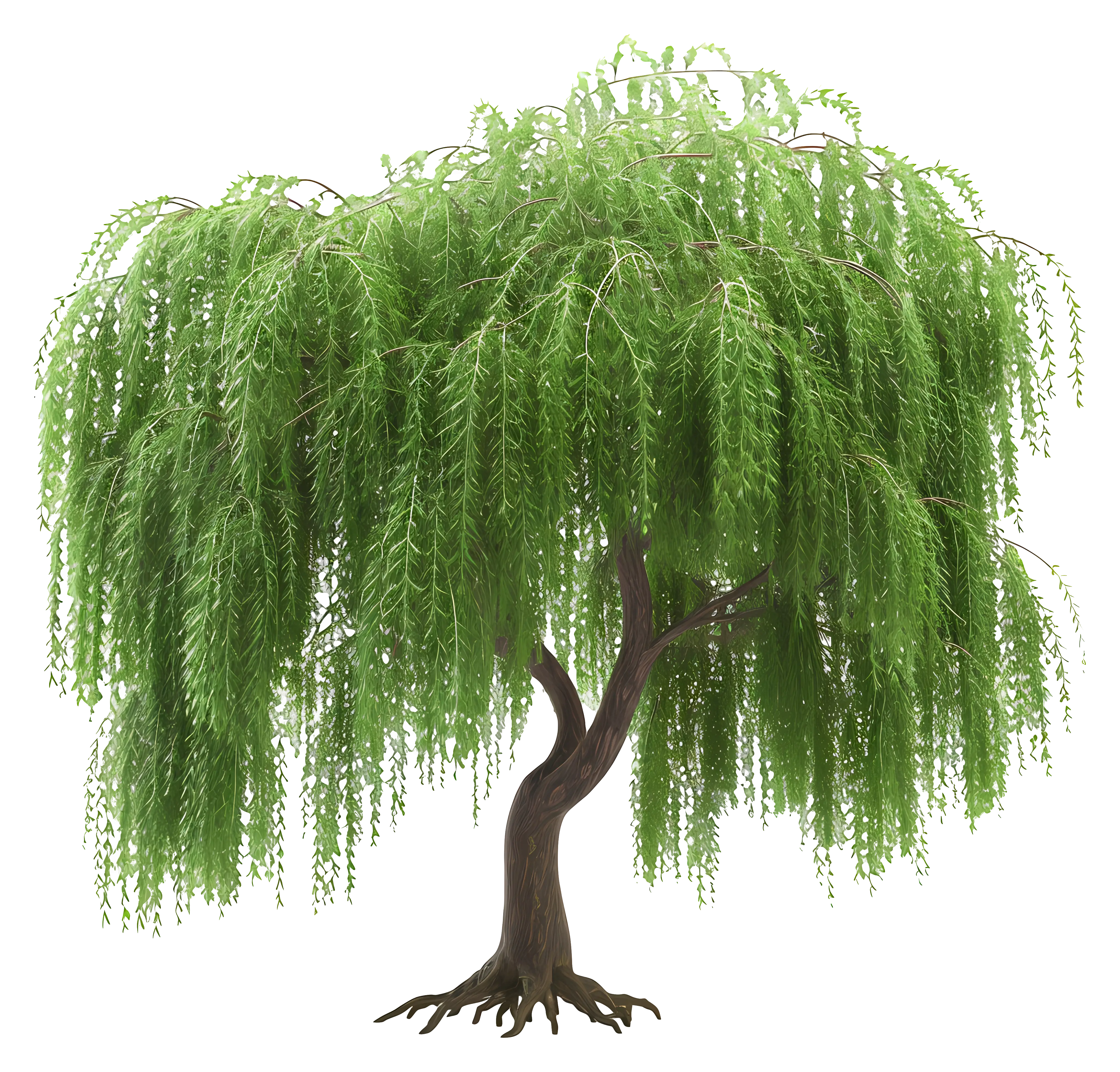 Weeping Willow Tree with Lush Green Leaves