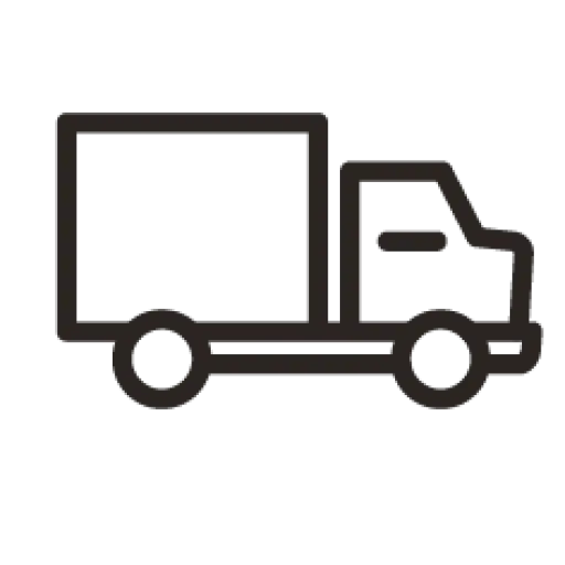 Black Outline Truck Icon for Transportation