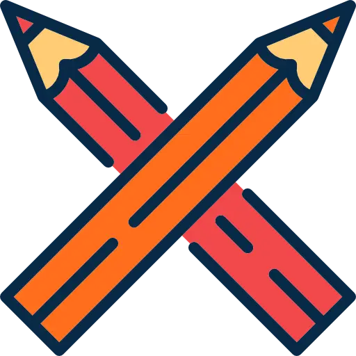 Crossed Pencils Icon for Creativity