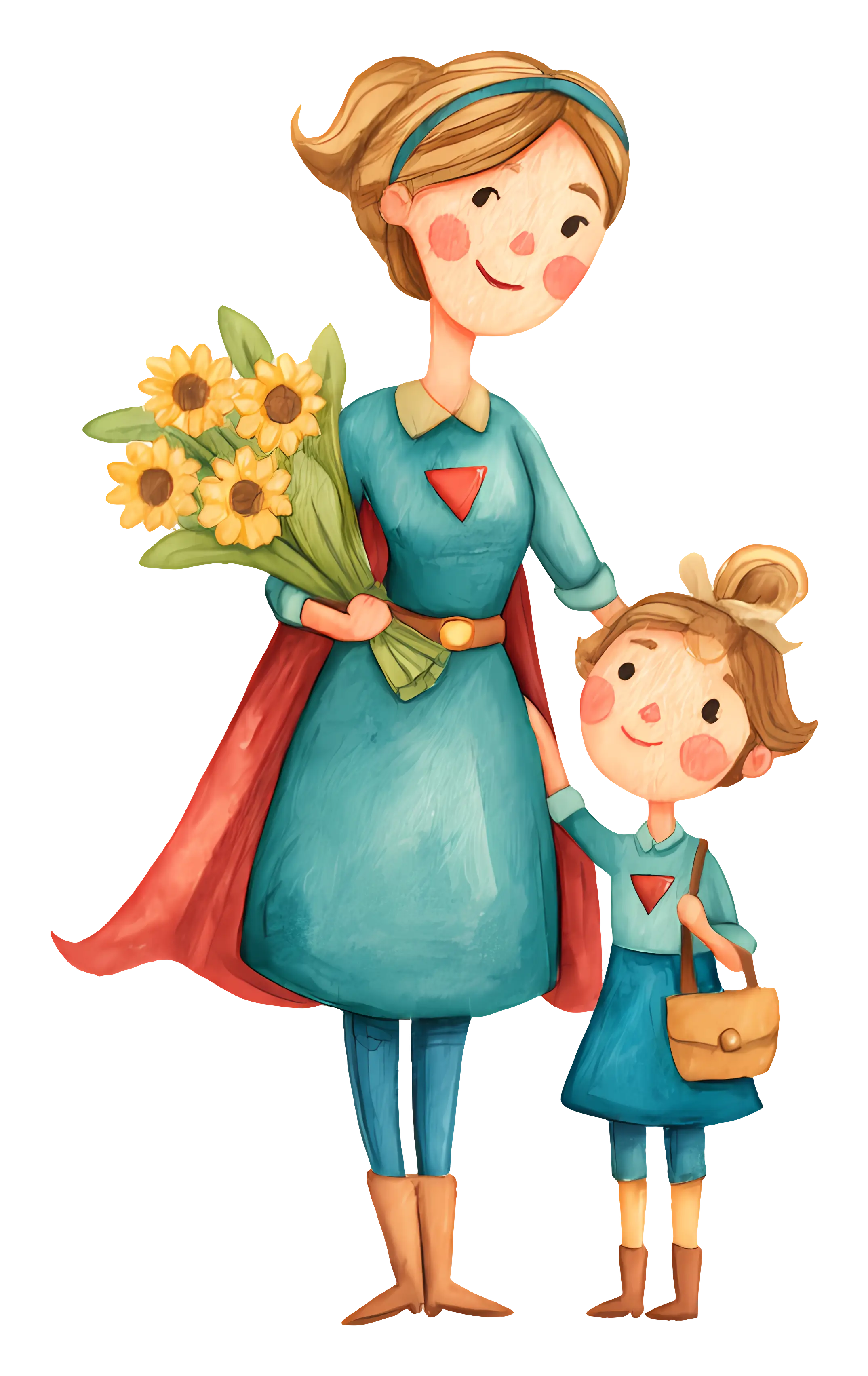 Mother and Child with Flowers