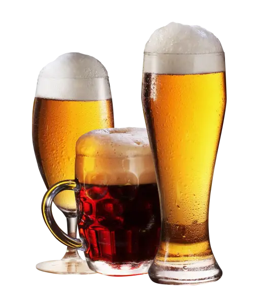 Beer Glasses with Foam