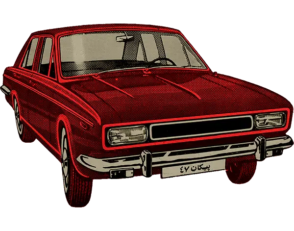Red Vintage Car in Classic Style