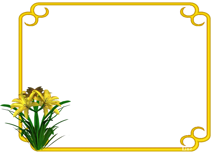 Yellow Flower Frame Decorative Border