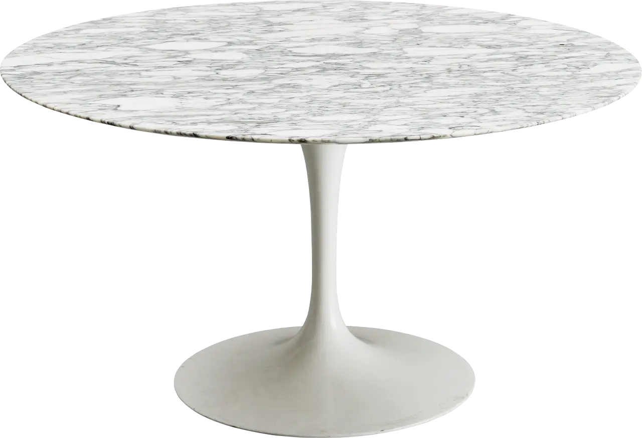 Elegant Round Marble Table with Pedestal