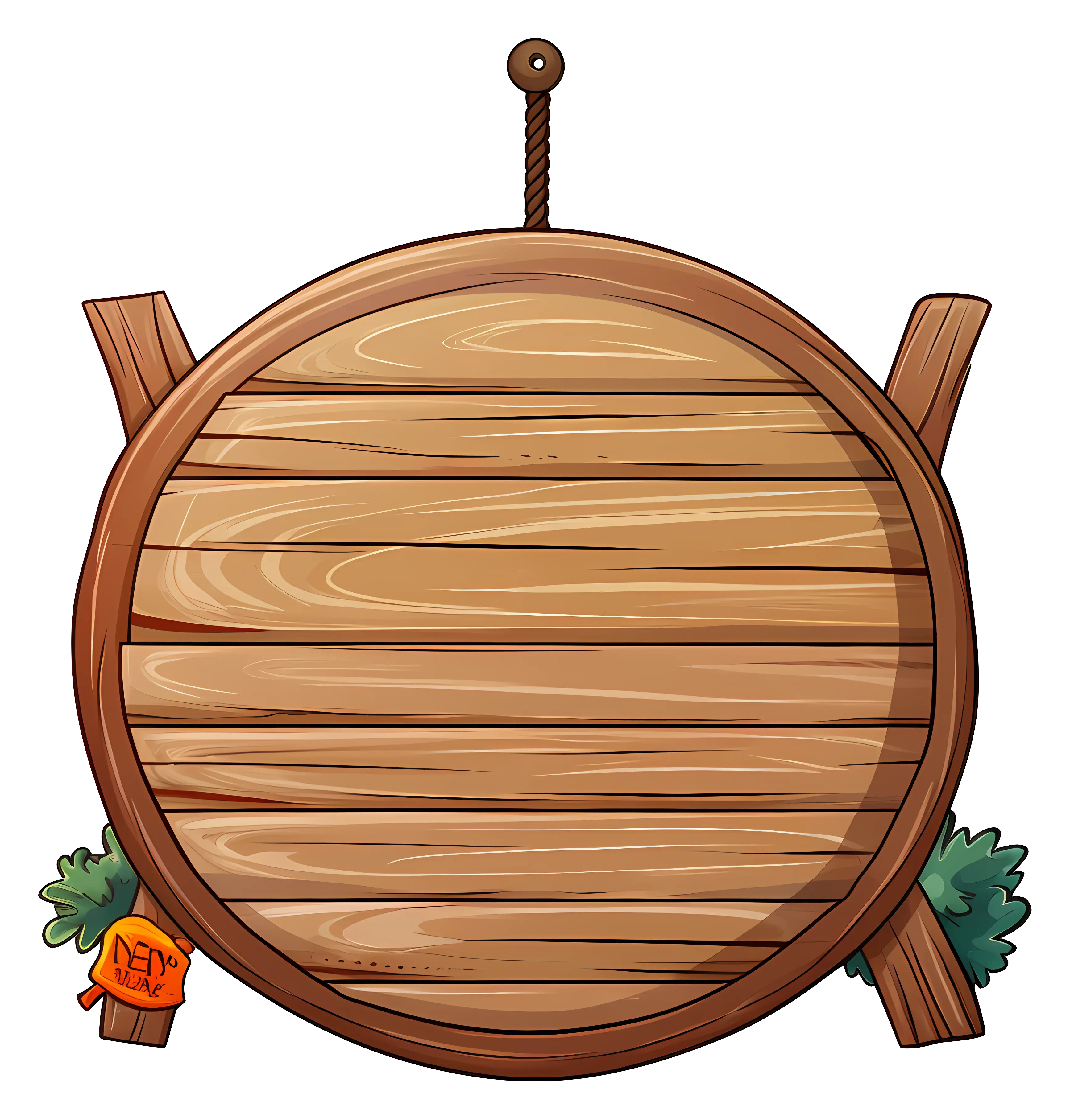Wooden Round Hanging Sign