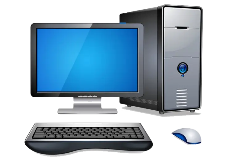 Desktop Computer Setup with Accessories