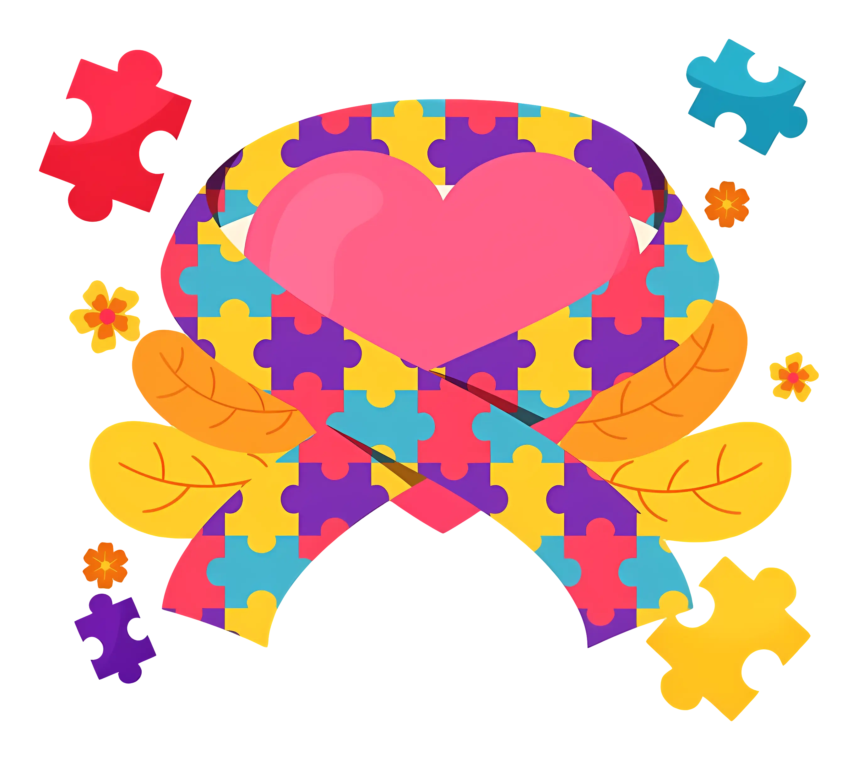 Autism Awareness Puzzle Ribbon