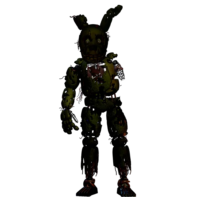 Damaged Animatronic Character for Horror Themes