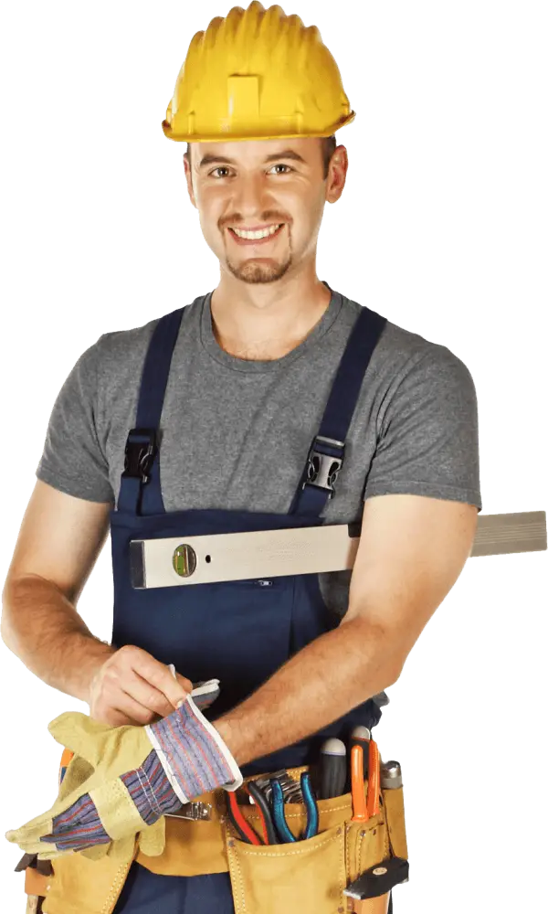 Construction Worker Holding Tools