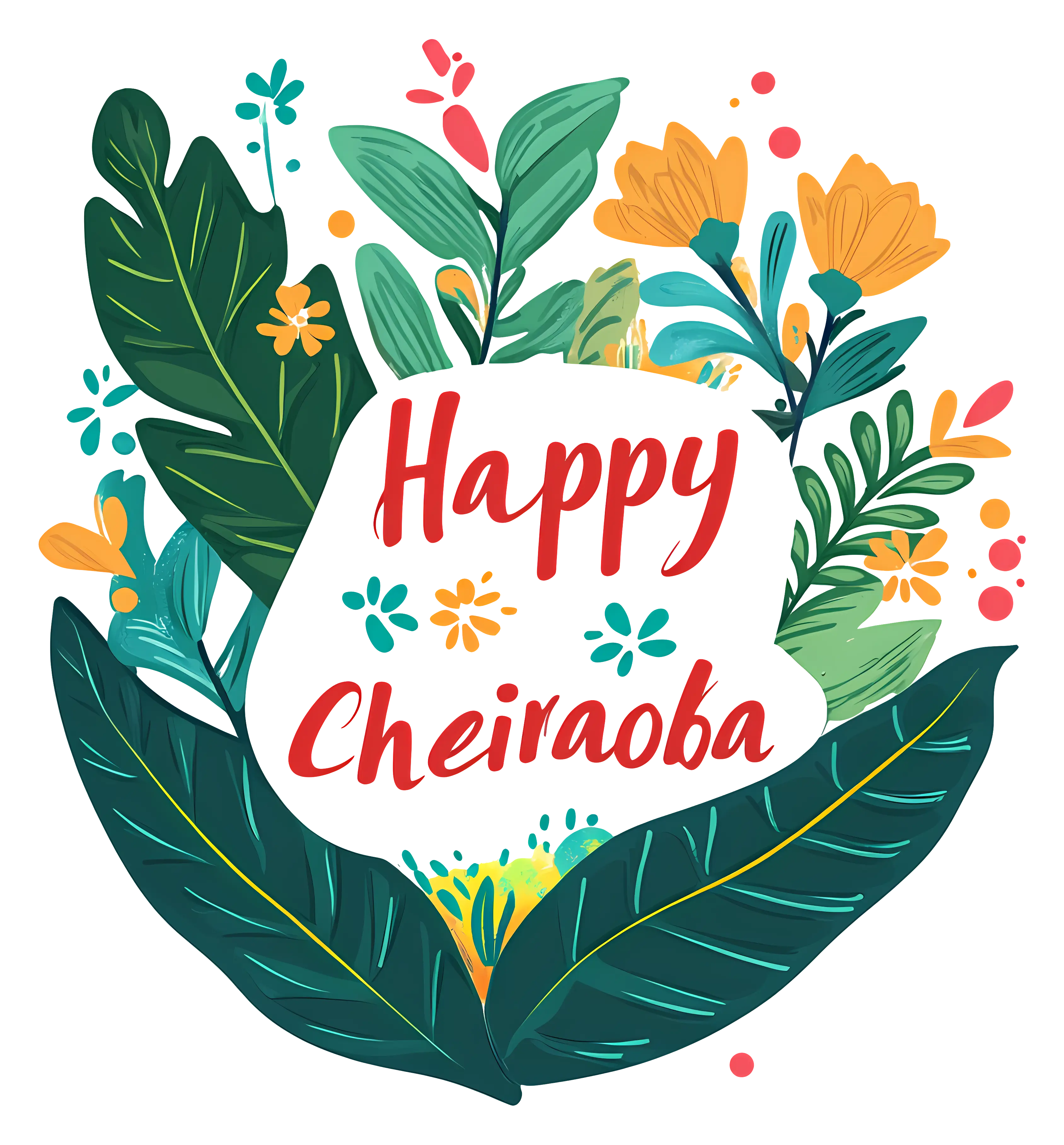 Happy Cheiraoba Floral Greeting