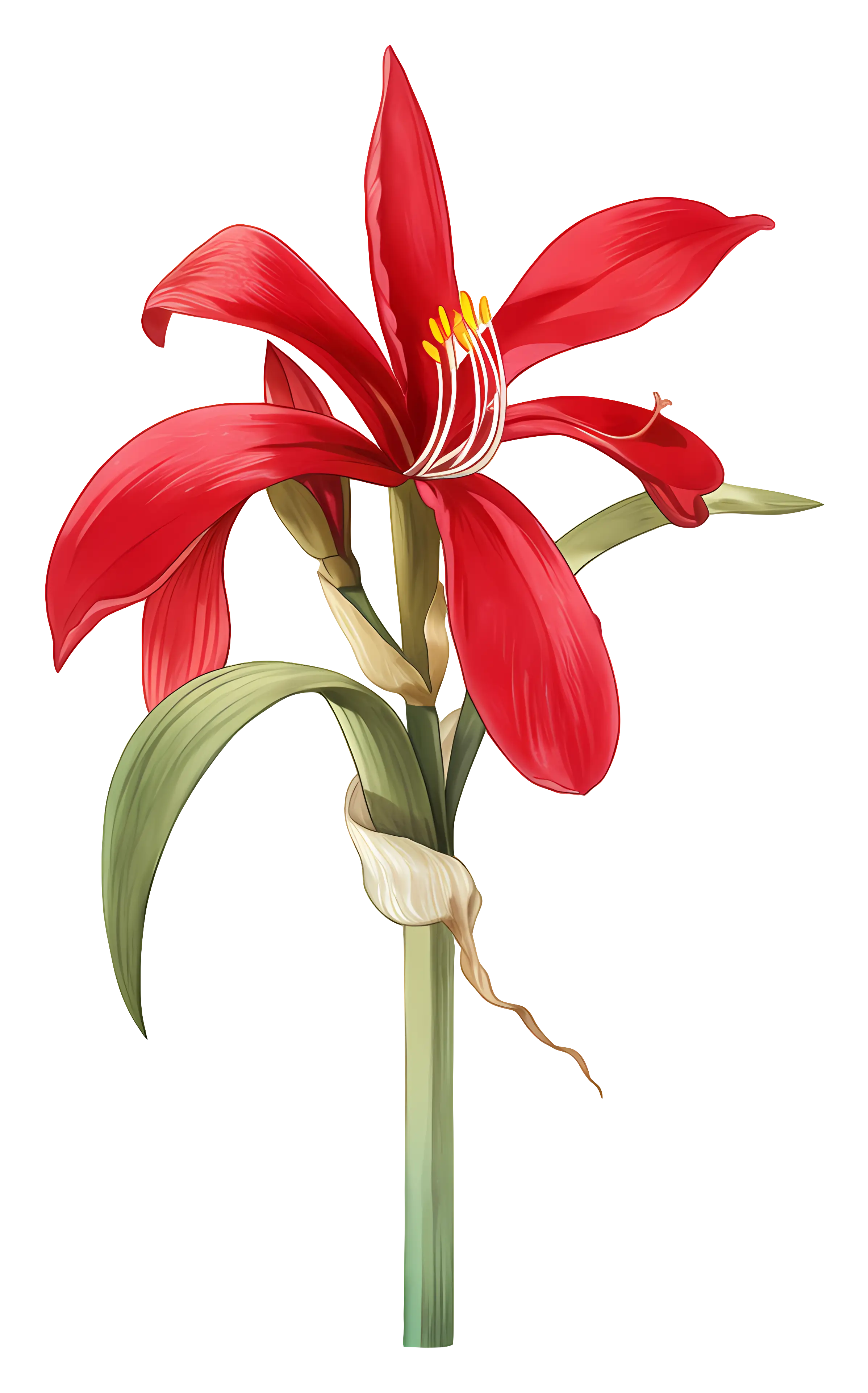 Beautiful Red Lily Flower