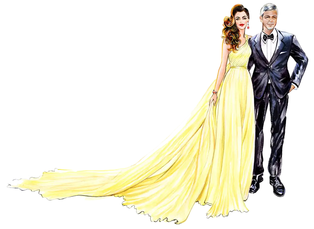 Elegant Couple in Formal Attire