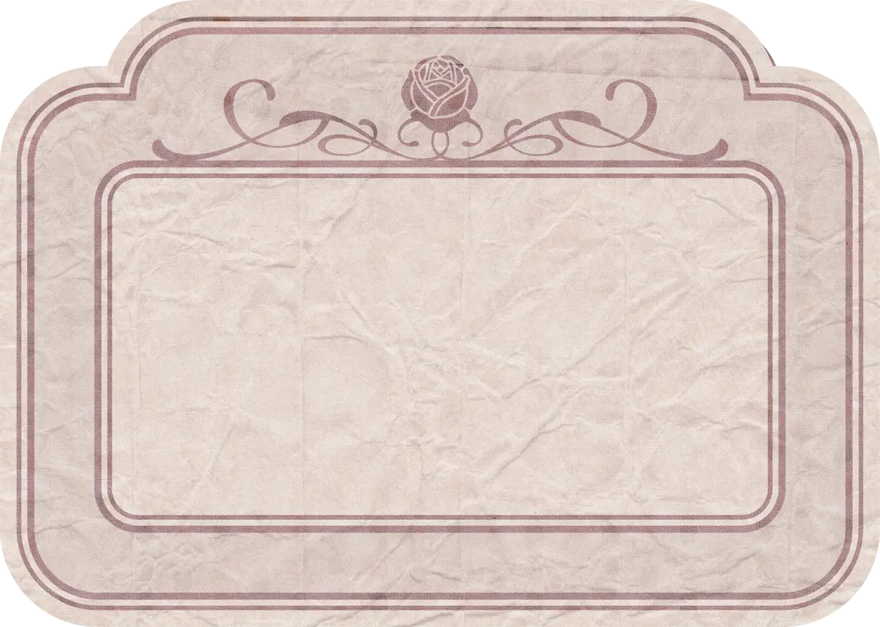 Vintage Decorative Frame with Rose