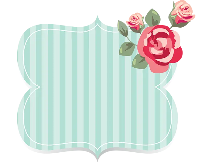 Decorative Floral Label