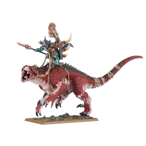 Lizardman Rider on Dinosaur Miniature