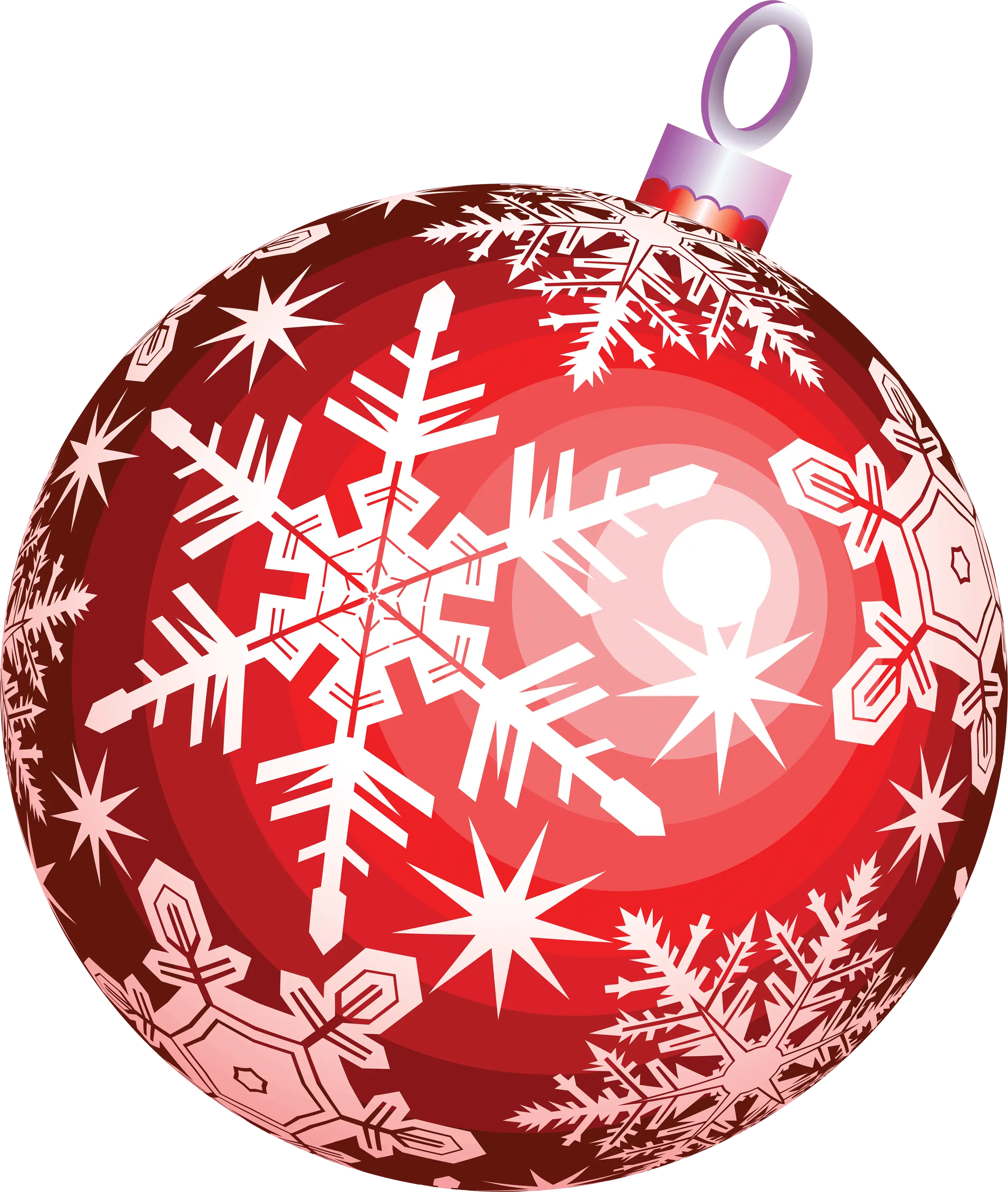 Red Snowflake Christmas Ornament for the Holiday Season