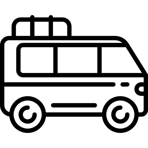 Van Outline in Minimalist Style