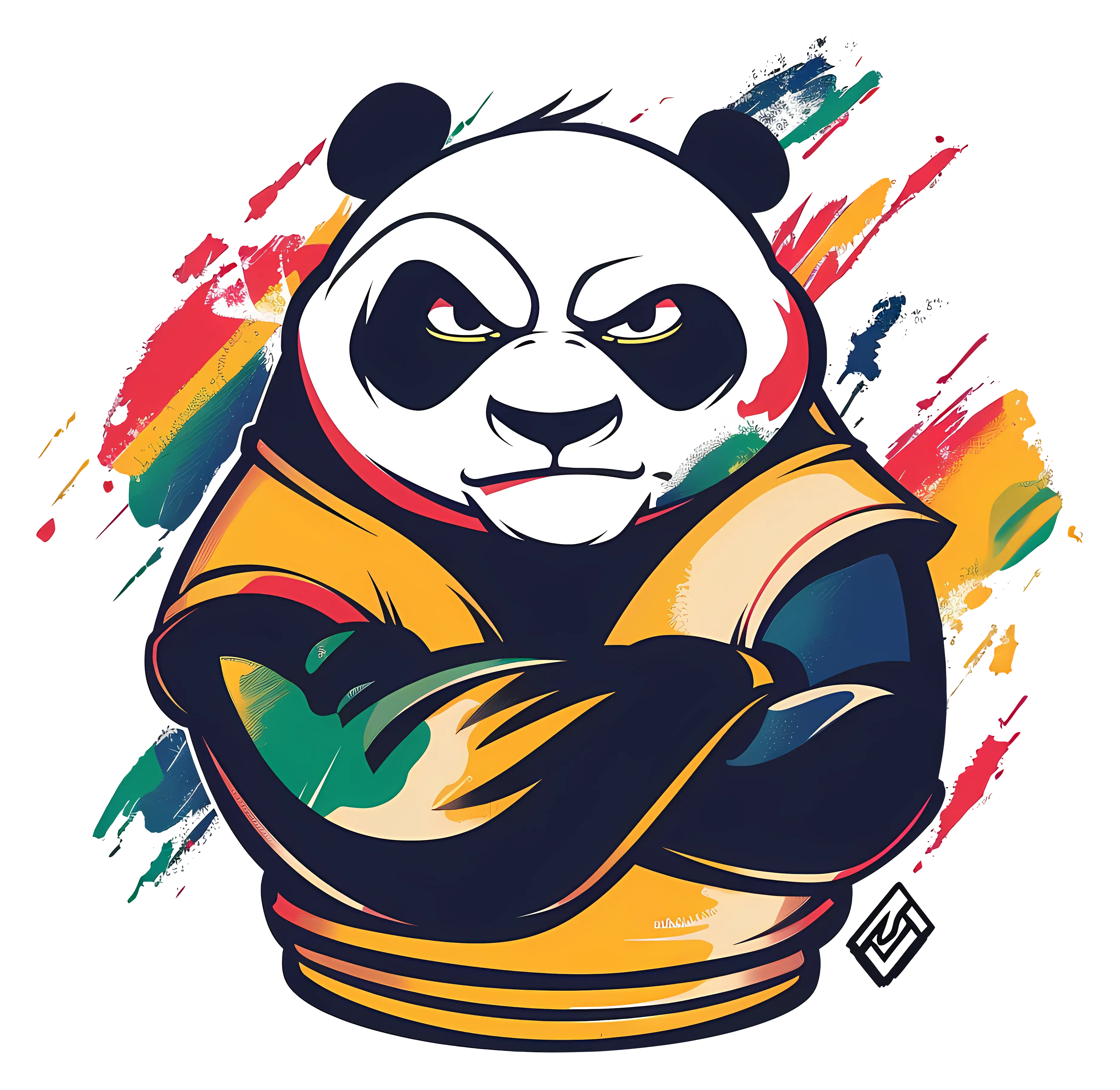 Strong Cartoon Panda
