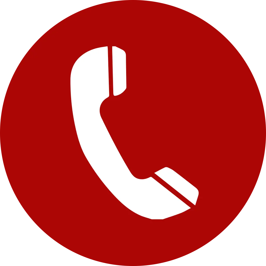Red Telephone Icon for Communication