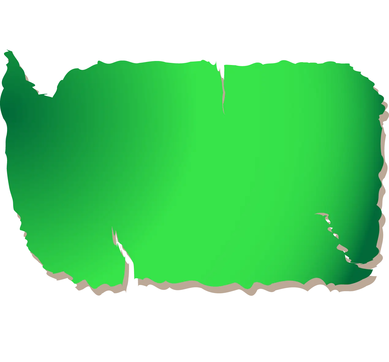 Green Silhouette of USA Map