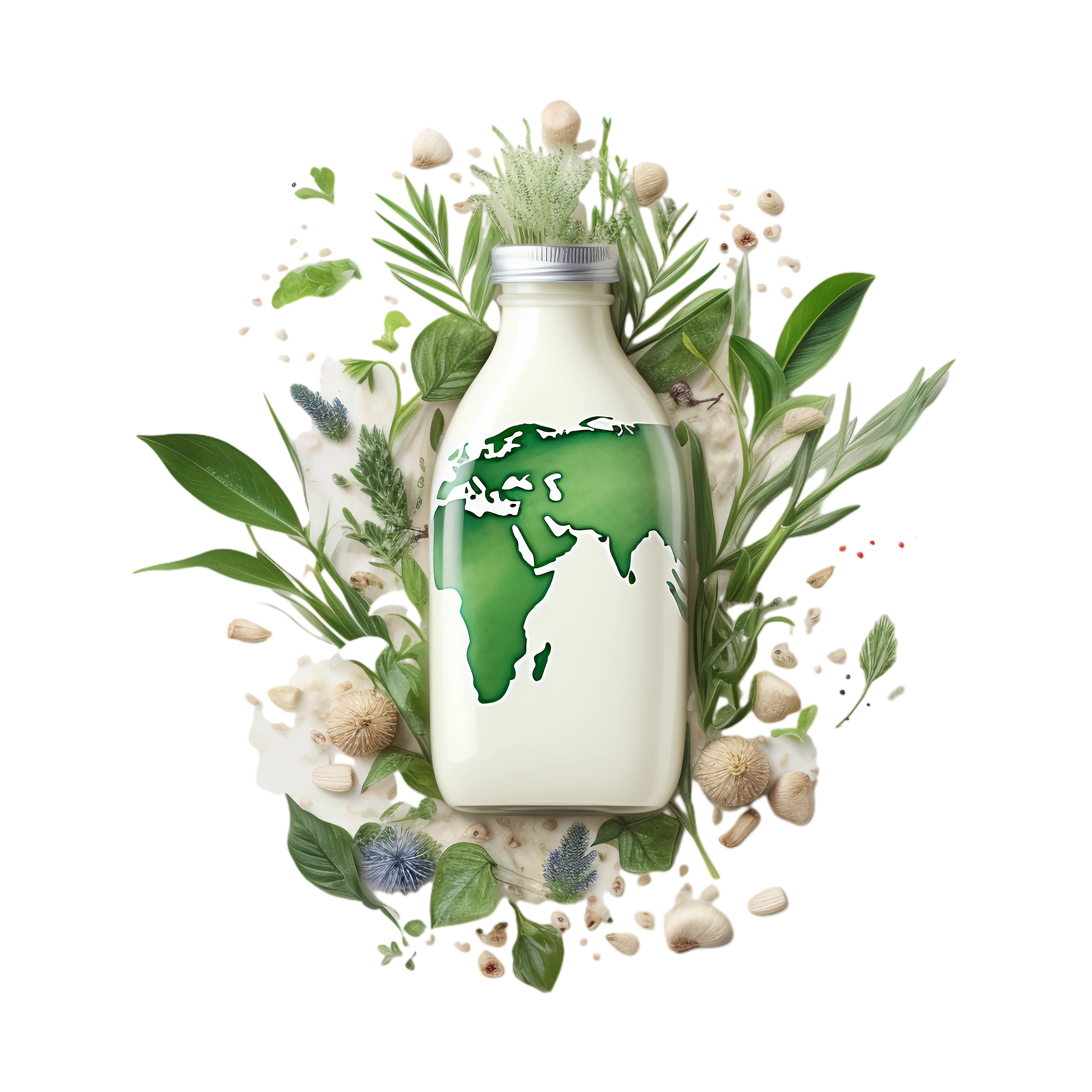 Eco-friendly Milk Bottle with Earth Design