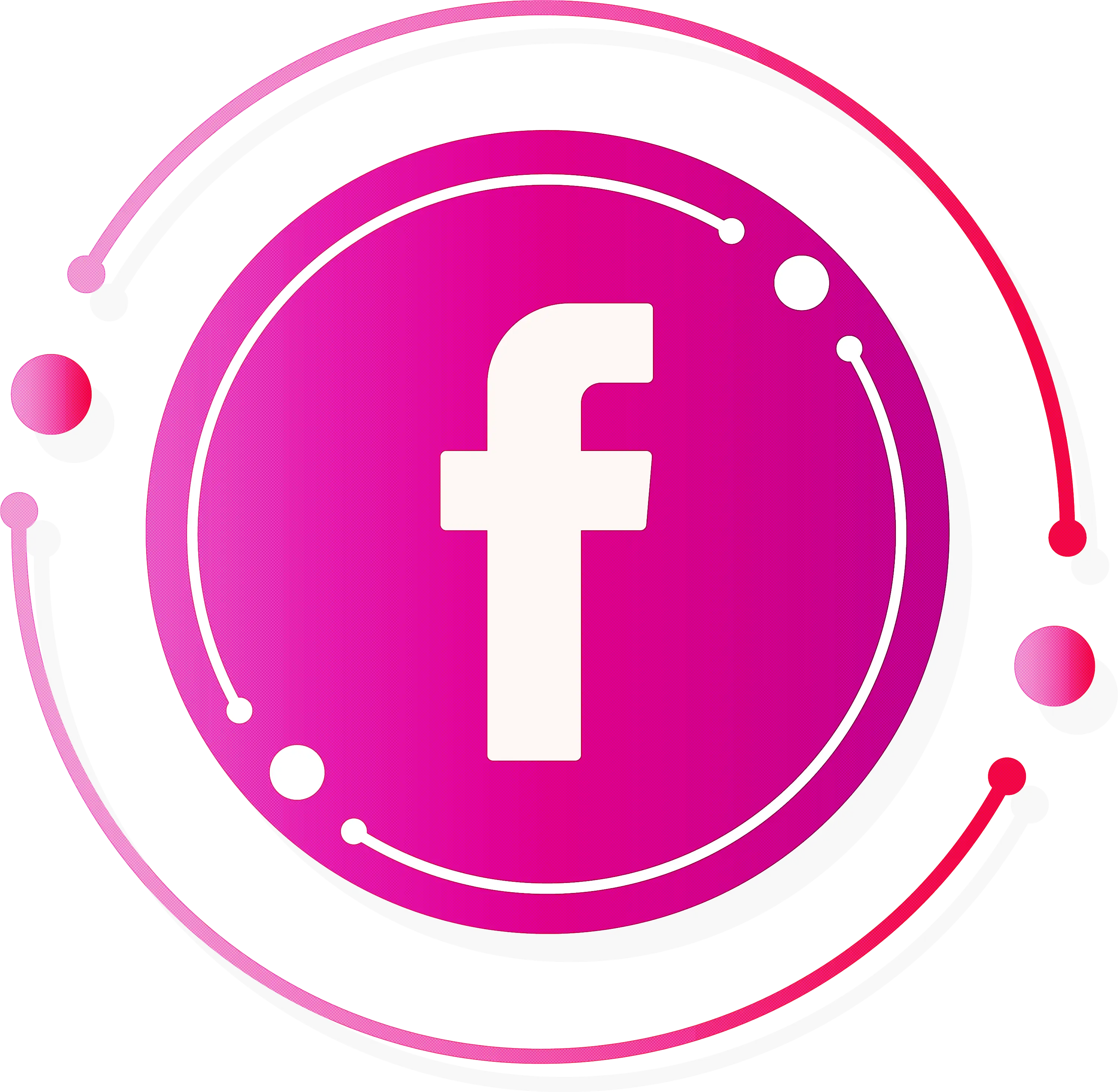 Pink Circular Facebook Logo Design