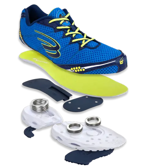 Blue Running Shoe with Components