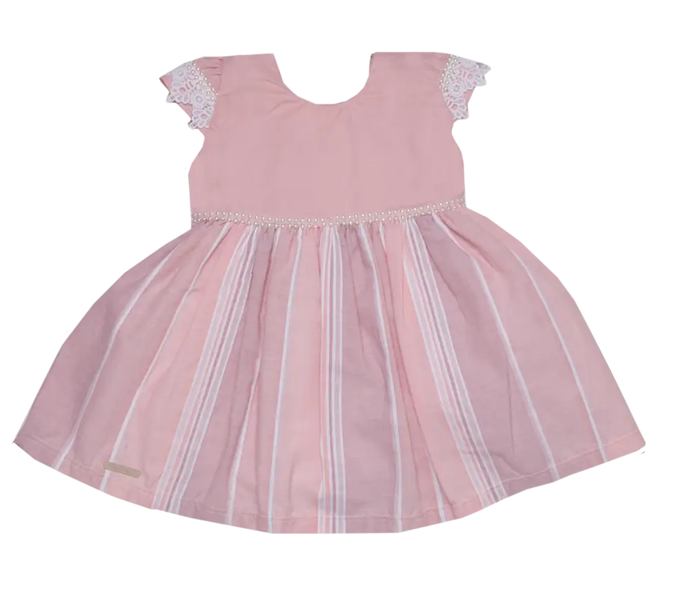 Pink Striped Girl&#039;s Dress