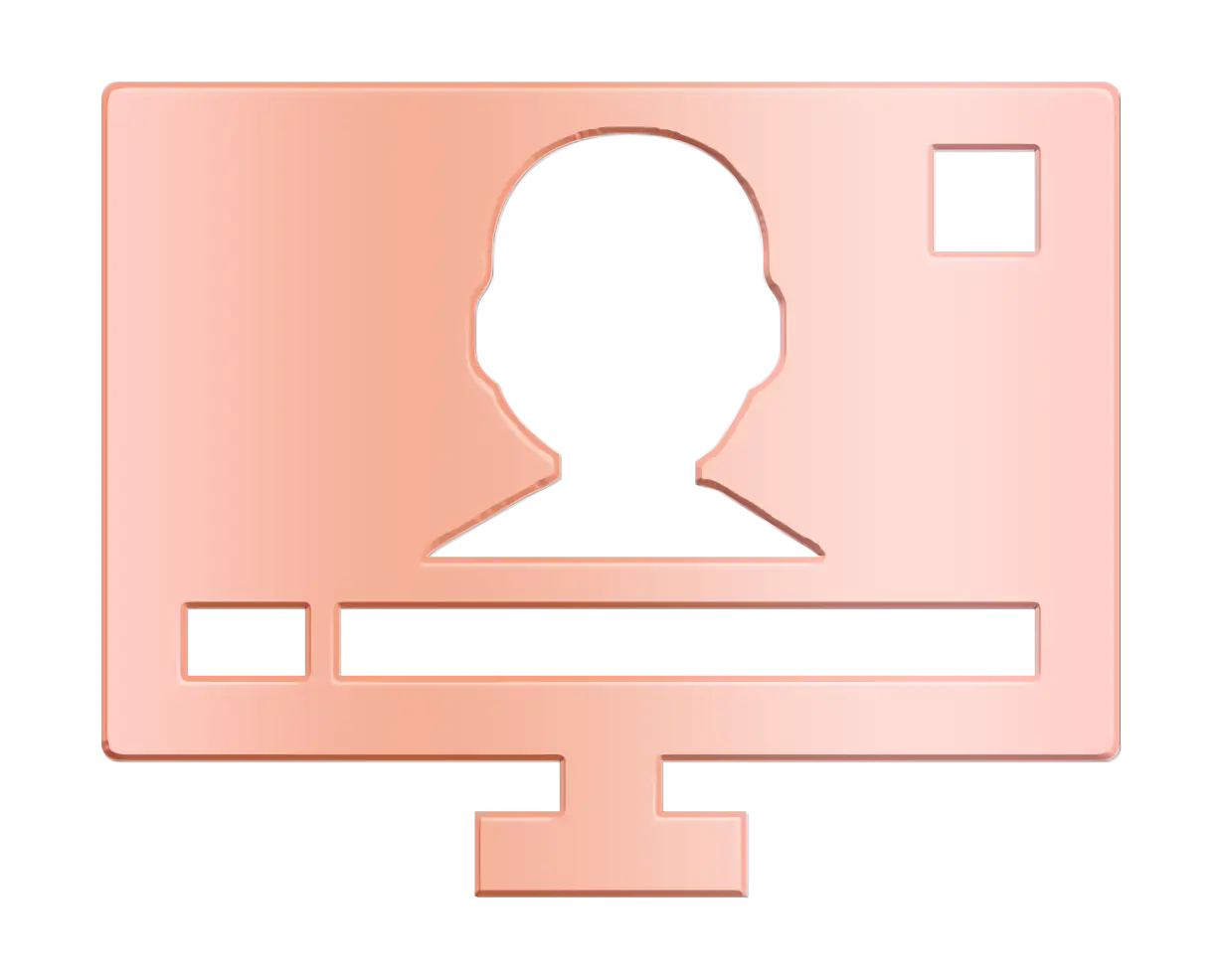 Rose Gold ID Card Icon