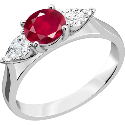 Elegant Ruby and Diamond Ring