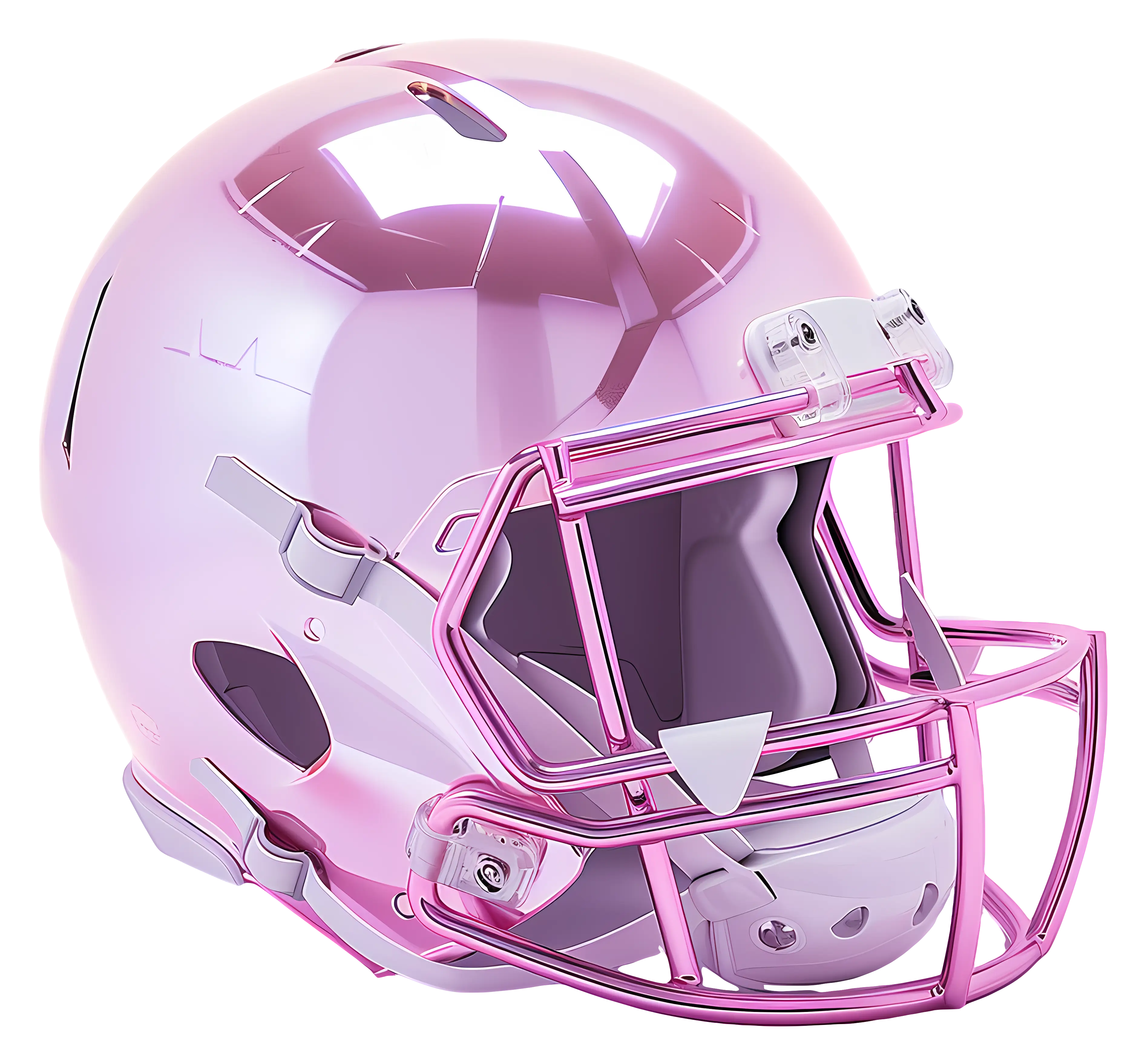 Shiny Pink Football Helmet
