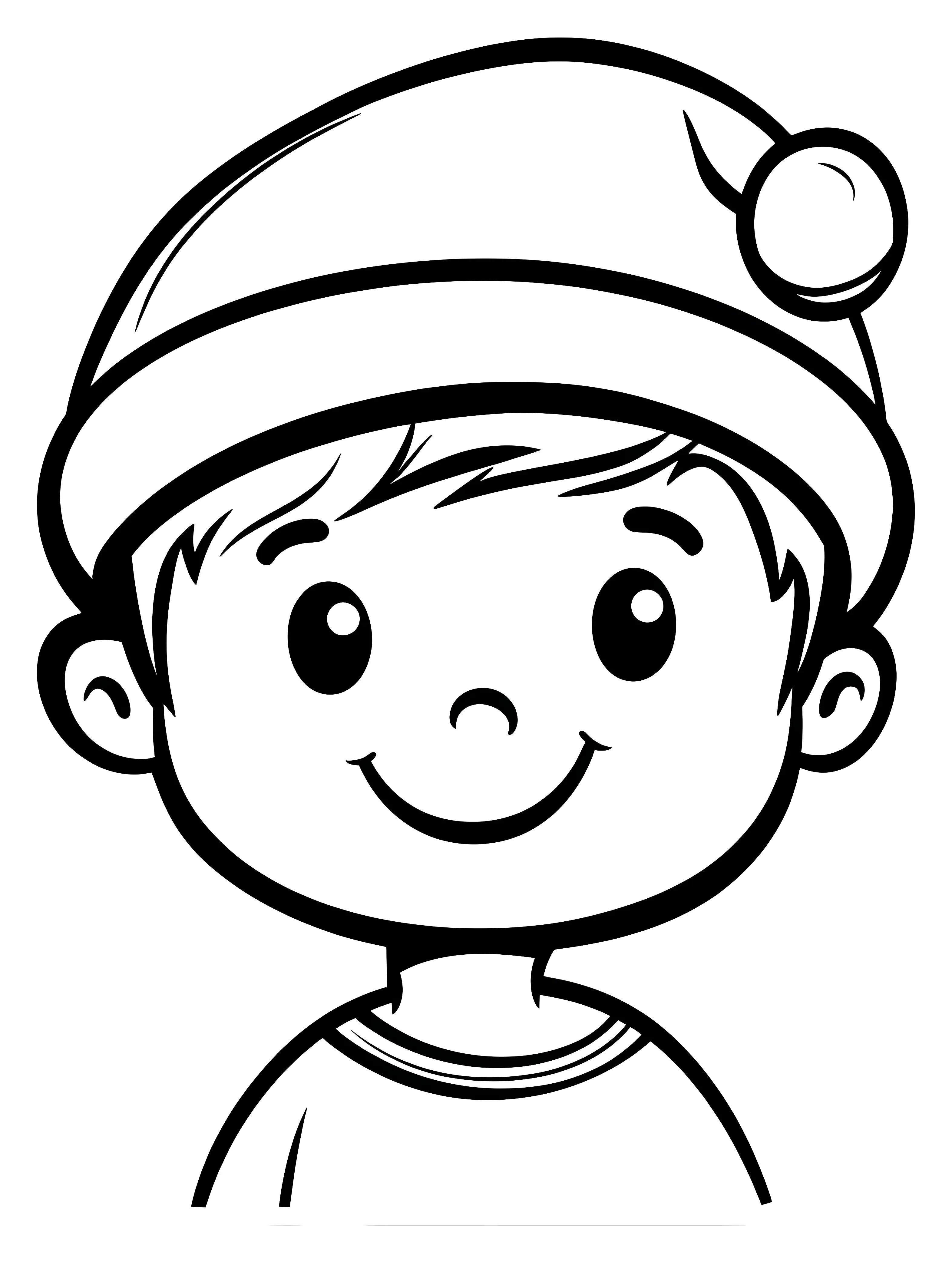 Happy Boy in Winter Hat