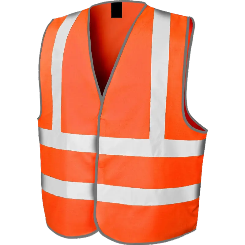 Orange Safety Vest with Reflective Stripes