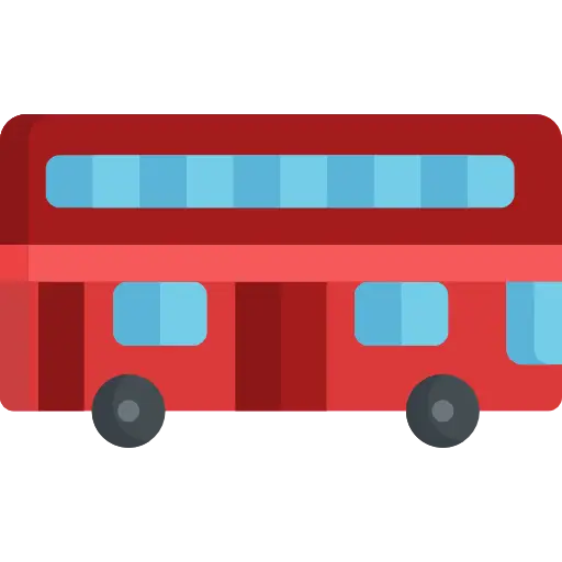 Red Double-Decker Bus Illustration