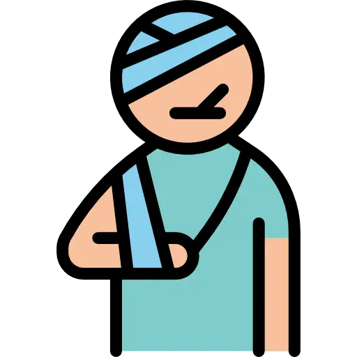 Injured Person Icon with Bandage