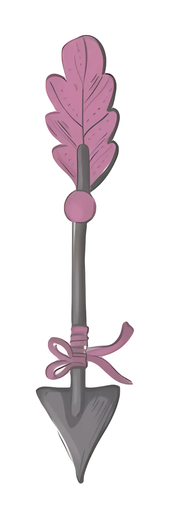 Pink Arrow with Feather