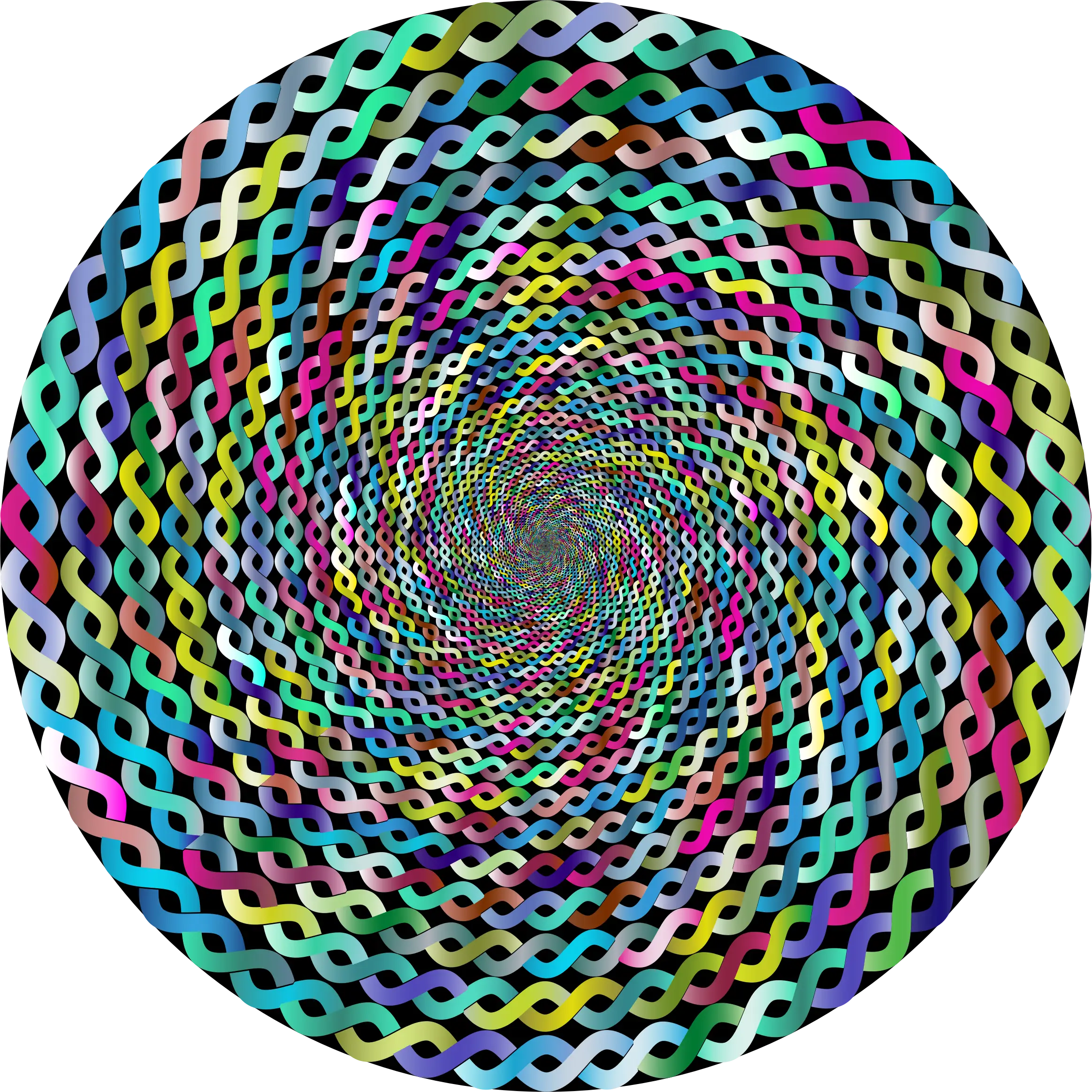 Colorful Optical Illusion Spiral