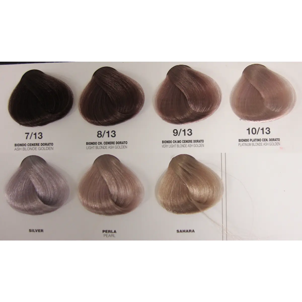 Hair Color Samples in Various Shades