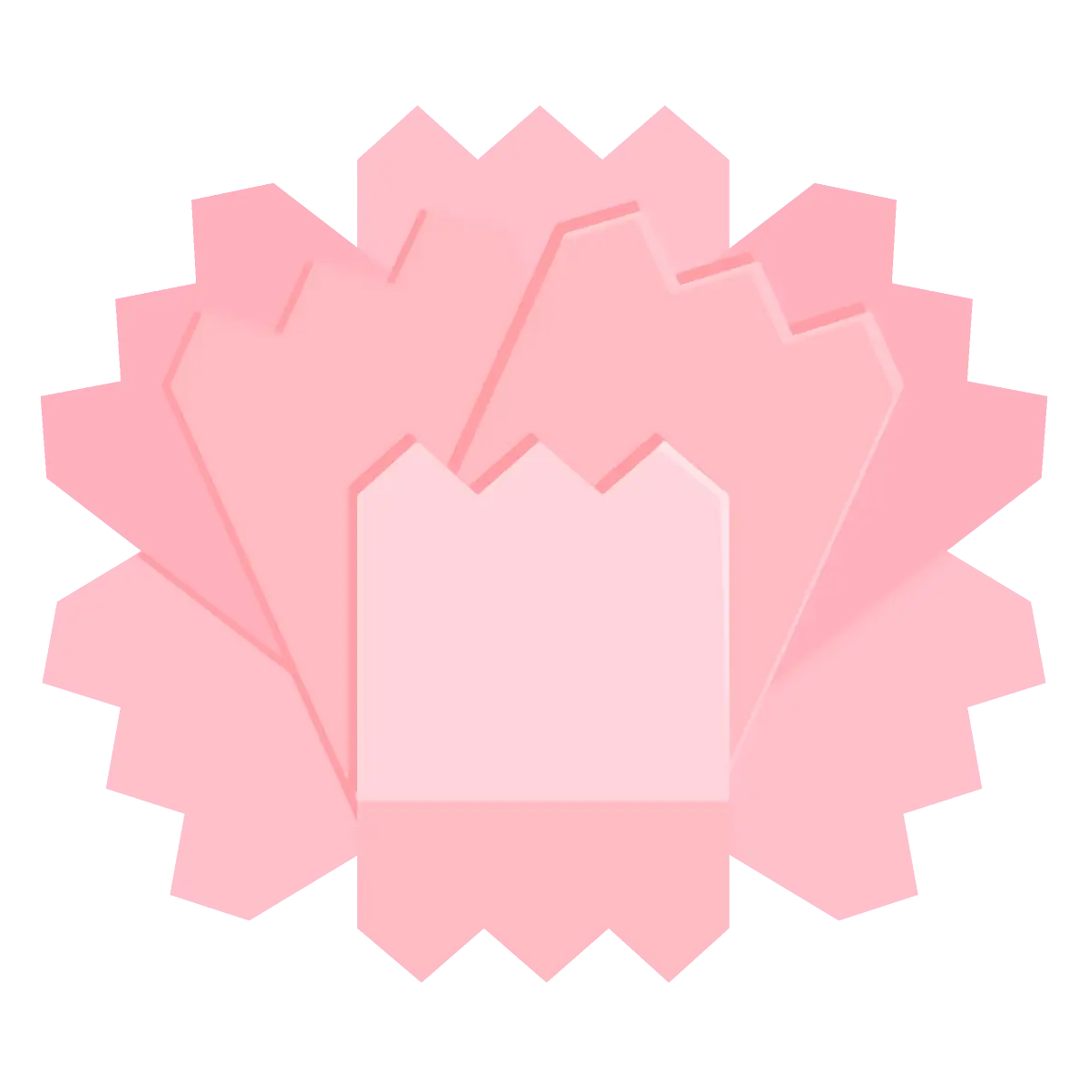 Pink Origami Paper Flower