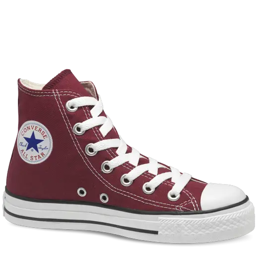 Maroon Canvas High-Top Sneakers