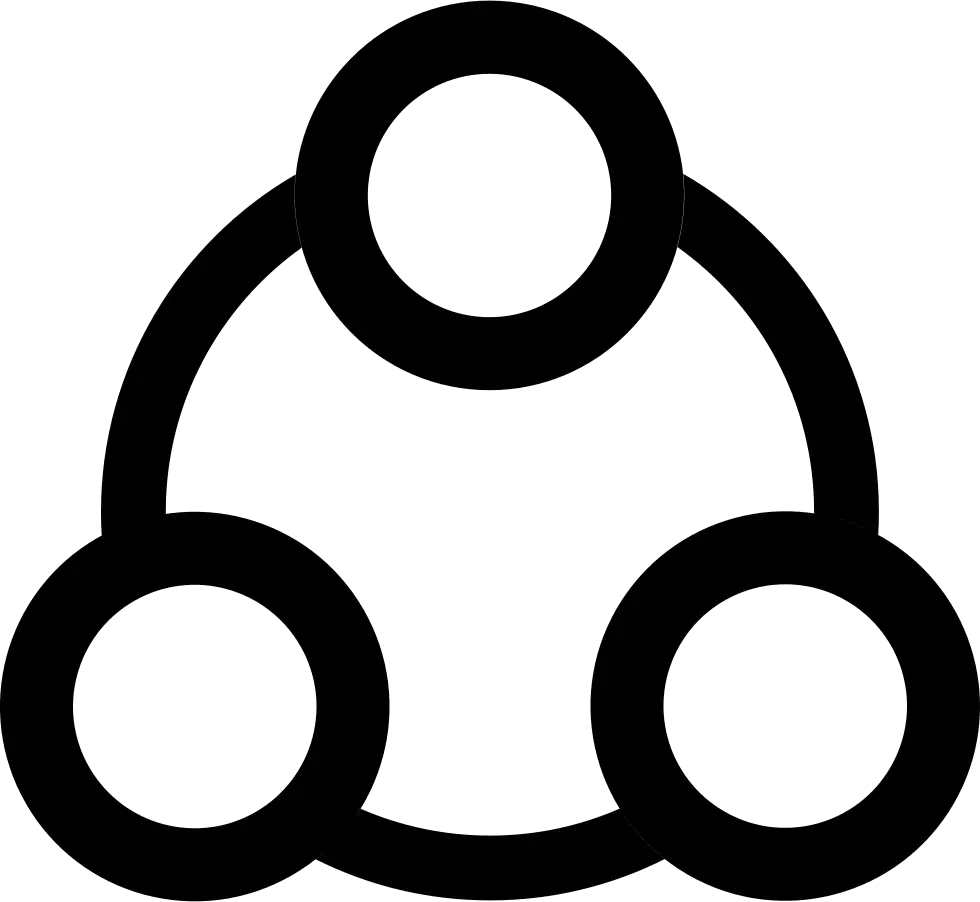 Simple Connected Graph Icon for Networking